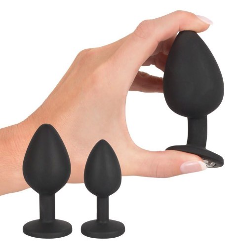 Prysznic Analny i 3 Korki Analne Czarny Zestaw-Black Velvets Anal Kit