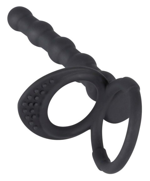 Pierścień Erekcyjny Na Penisa I Jądra, Czarny-Black Velvets Cock & ball ring
