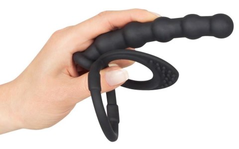 Pierścień Erekcyjny Na Penisa I Jądra, Czarny-Black Velvets Cock & ball ring