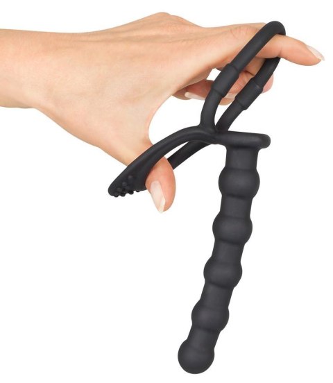 Pierścień Erekcyjny Na Penisa I Jądra, Czarny-Black Velvets Cock & ball ring