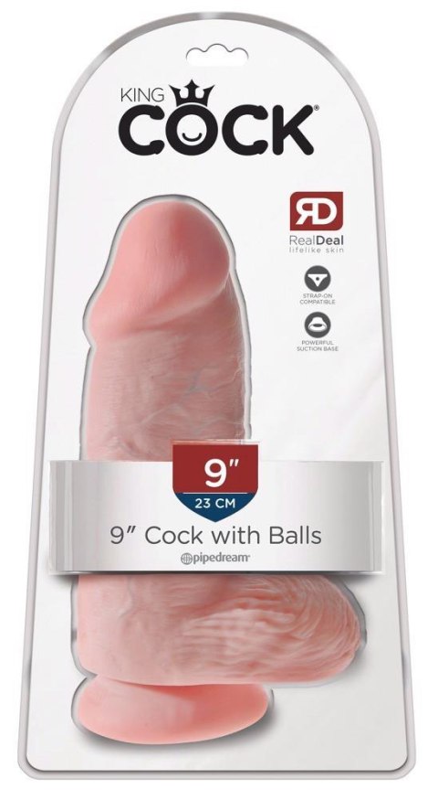 Dildo realistyczne grubsze cieliste 23cm King Cock ORION
