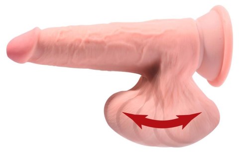 Dildo realistyczne z poruszającymi jądrami cieliste 15.2cm ORION
