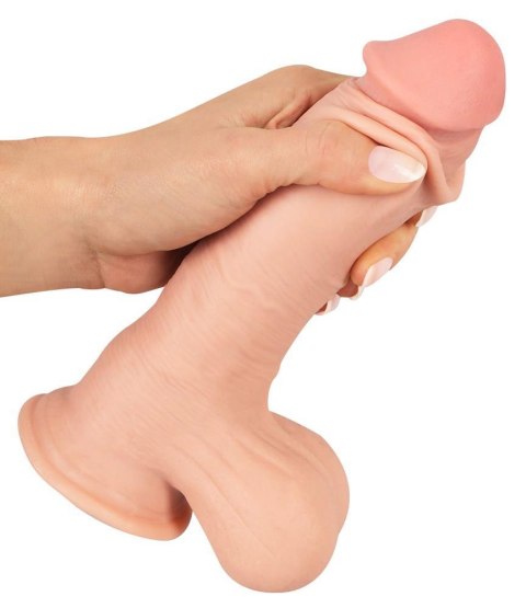 Dildo z ruchomą skórą cieliste 20cm Nature Skin ORION