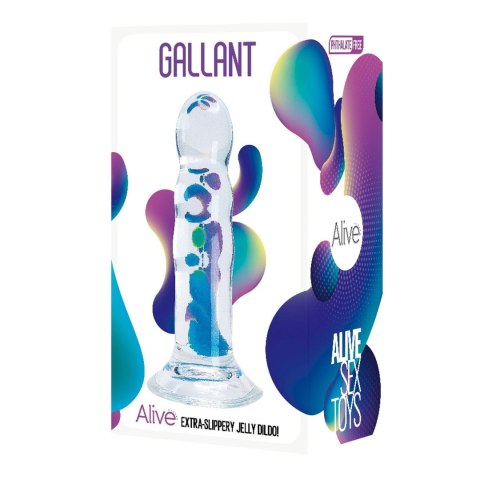 Dildo żelowe przeźroczyste 14cm Gallant Alive