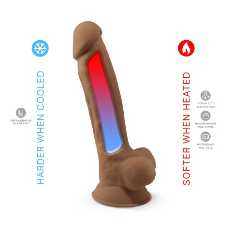 Dildo silikonowe karmelowe 17.7cm Model 1