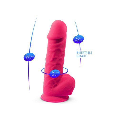 Dildo silikonowe z przyssawką fuksja 20.5cm Model 4 Silexd