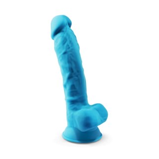 Dildo silikonowe z przyssawką niebieski 17.8cm Model 1 Silexd
