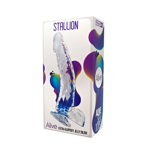 Dildo żelowe przeźroczyste 22cm Stallion Jelly Dildo CNEX