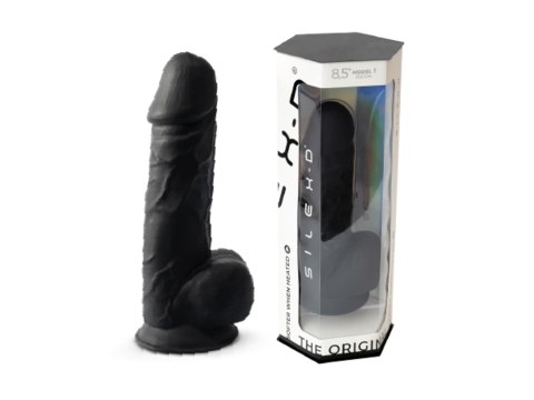 Dildo silikonowe z przyssawką czarny 20.5cm Model 4 Silexd