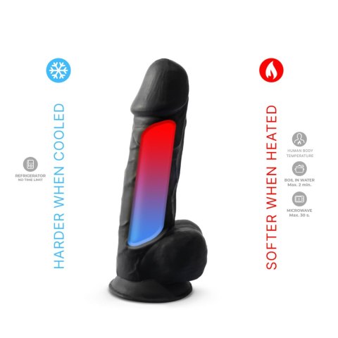 Dildo silikonowe z przyssawką czarny 20.5cm Model 4 Silexd