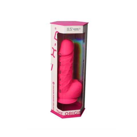 Dildo silikonowe z przyssawką fuksja 20.5cm Model 4 Silexd