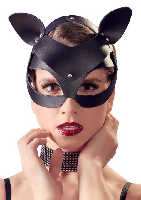 Maska na oczy czarna Bad Kitty Cat Mask Rhinestones