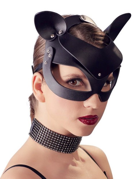 Maska na oczy czarna Bad Kitty Cat Mask Rhinestones