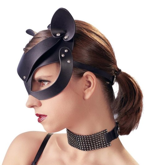 Maska na oczy czarna Bad Kitty Cat Mask Rhinestones
