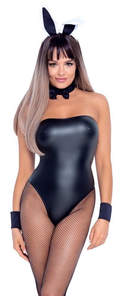 Kostium króliczka czarny rozmiar M Bunny Body ORION