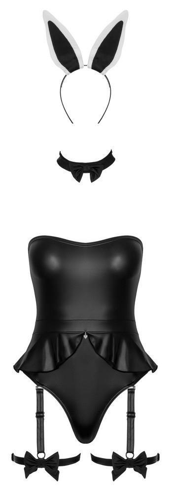 Kostium króliczka czarny rozmiar M Bunny Body ORION
