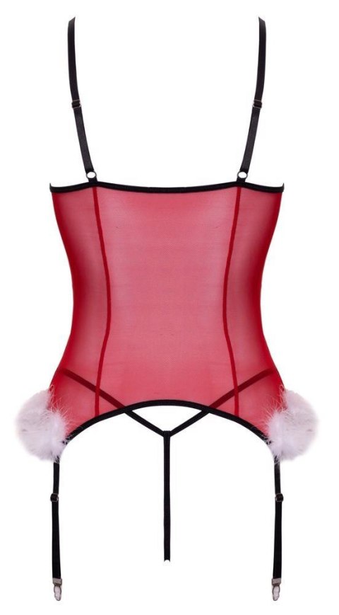 Kostium gorset i stringi czerwone X-Mas Basque S/M ORION