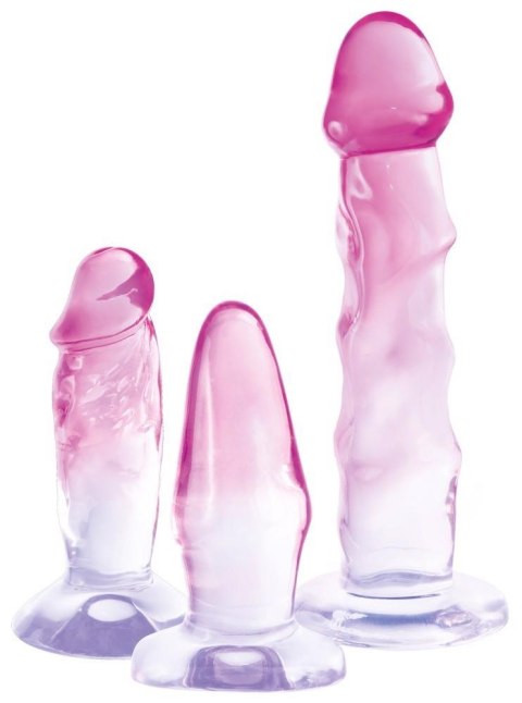 Zestaw dild analnych 3-częściowy S, M, L różowy Crystal Clear ORION