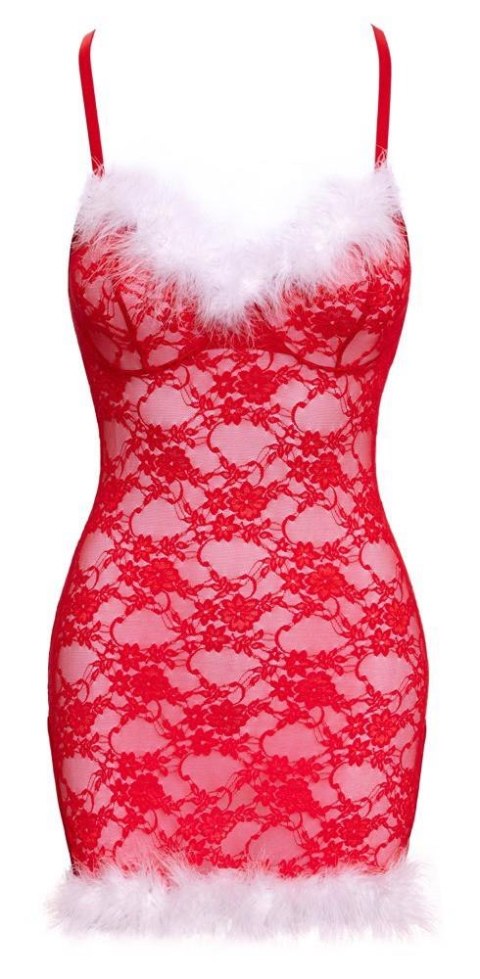 Kostium mikołajki sukienka czerwona X-Mas L/XL ORION