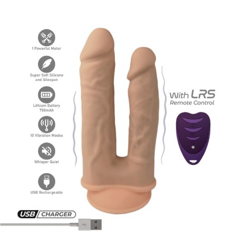 Wibrator realistyczny cielisty 19.5 i 17.5cm SD.Model 1 CNEX