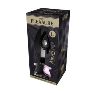 Mini Metal Butt Plug L pink