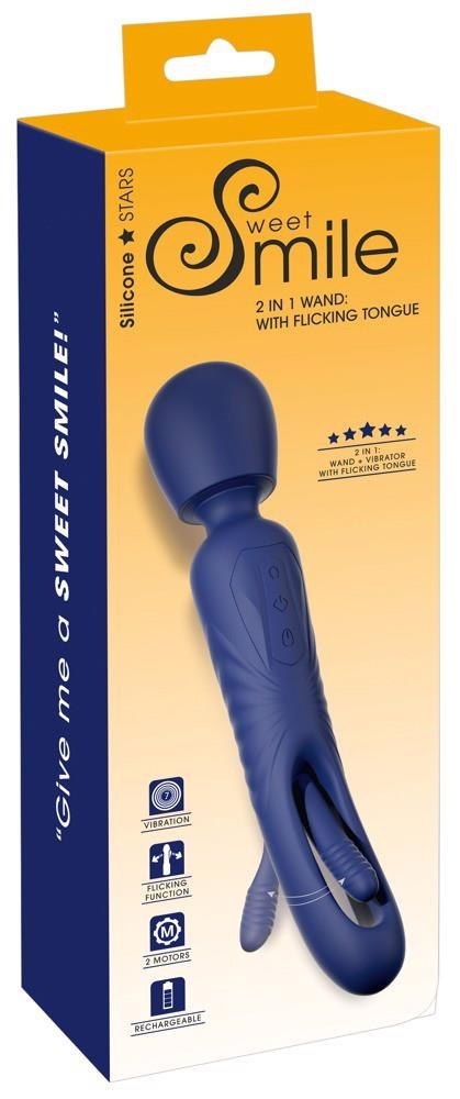 Masażer Różdżka Stymulujący 2w1 Smile 2in1 Wand with Flicking
