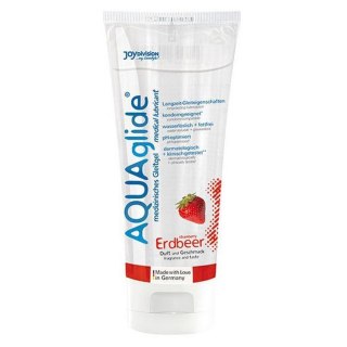 Żel/Lubrykant wodny o smaku truskawkowym-AQUAglide Strawberry 100ml