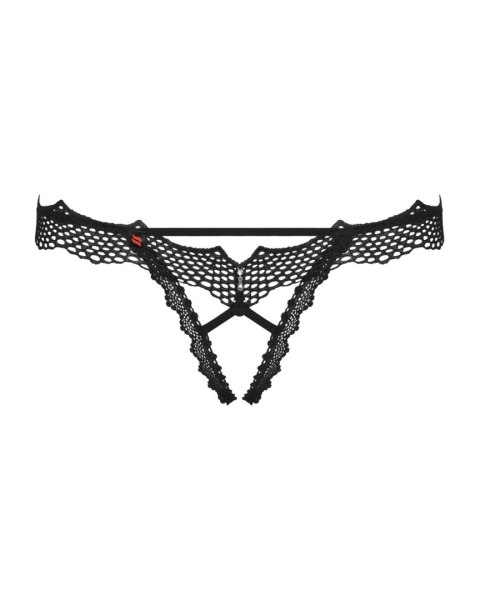 Bielizna-Bravelle stringi otwarte czarne L/XL