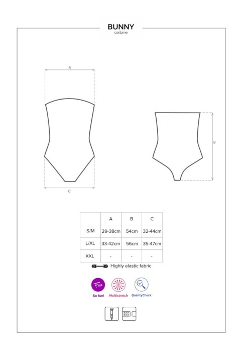 Kostium króliczka czarny L/XL Obsessive