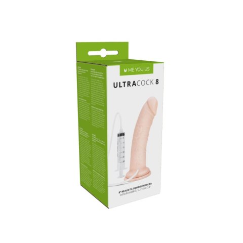 Dildo realistyczne tryskające cieliste 20.3cm Me You Us Ultracock Realistic Squirting Dildo ABS