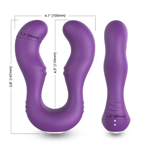 Elastyczny Wibrator Dla Par I Solo Z Podwójnym Silnikiem Fioletowy – Seraph Purple