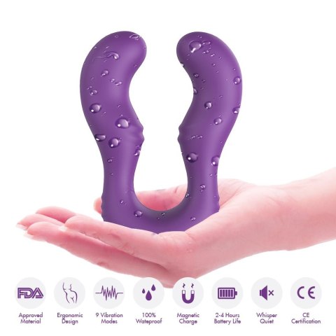 Elastyczny Wibrator Dla Par I Solo Z Podwójnym Silnikiem Fioletowy – Seraph Purple