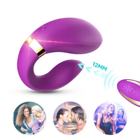 Wibrator dla par fioletowy Couple Vibrator Crescent