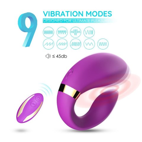 Wibrator dla par fioletowy Couple Vibrator Crescent