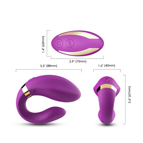 Wibrator dla par fioletowy Couple Vibrator Crescent