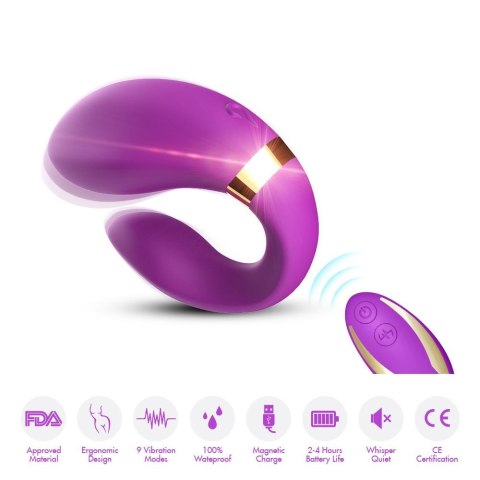Wibrator dla par fioletowy Couple Vibrator Crescent