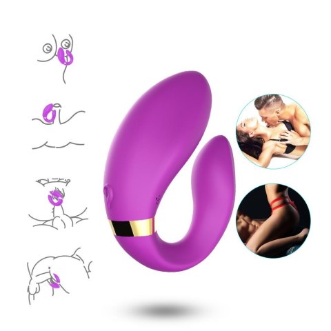 Wibrator dla par fioletowy Couple Vibrator Crescent