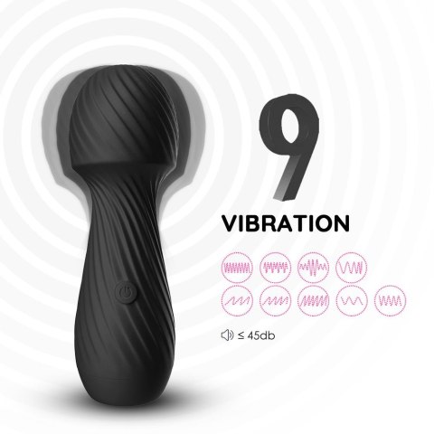 Masażer Dazzle 9 Trybów Wibracji USB Ładowany Czarny