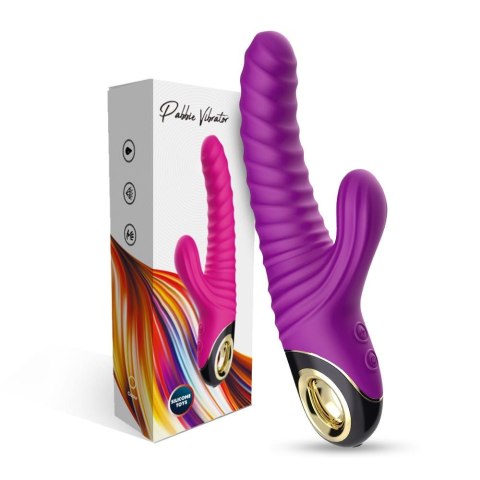 Ultra-Cichy Wibrator Króliczek Dwusilnikowy Silikonowy Wodoodporny Fioletowy - Eternity Purple