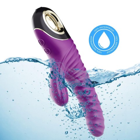 Ultra-Cichy Wibrator Króliczek Dwusilnikowy Silikonowy Wodoodporny Fioletowy - Eternity Purple
