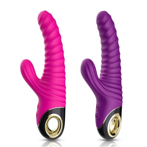 Ultra-Cichy Wibrator Króliczek Dwusilnikowy Silikonowy Wodoodporny Fioletowy - Eternity Purple