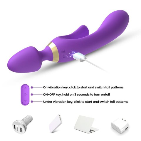 Masażer Różdżka Fioletowy Magic Wand