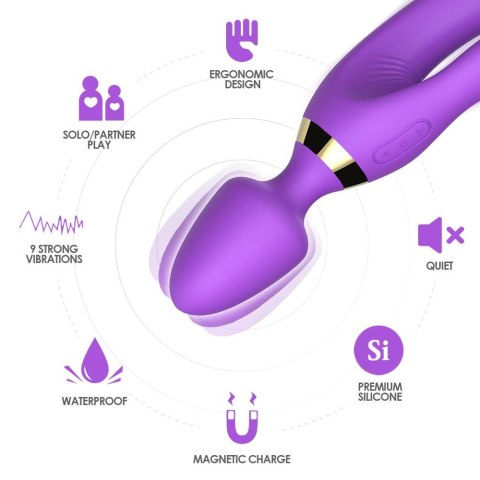 Masażer Różdżka Fioletowy Magic Wand