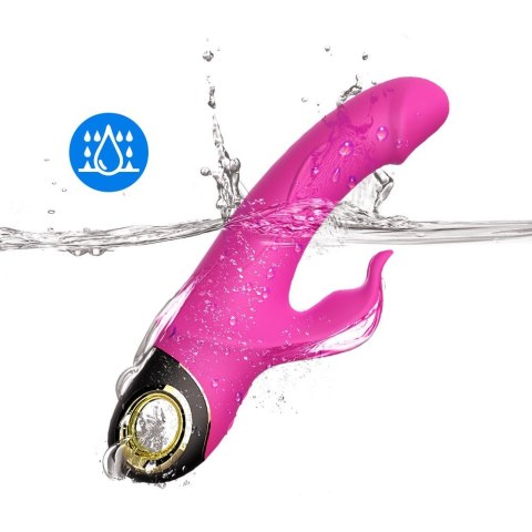 Wibrator Króliczek Z Uchwytem Pierścieniowym I Niezależną Kontrolą Wibracji Różowy - METEROR PINK