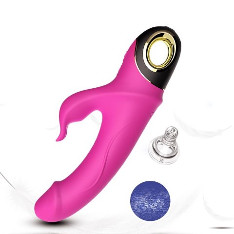 Wibrator Króliczek Z Uchwytem Pierścieniowym I Niezależną Kontrolą Wibracji Różowy - METEROR PINK