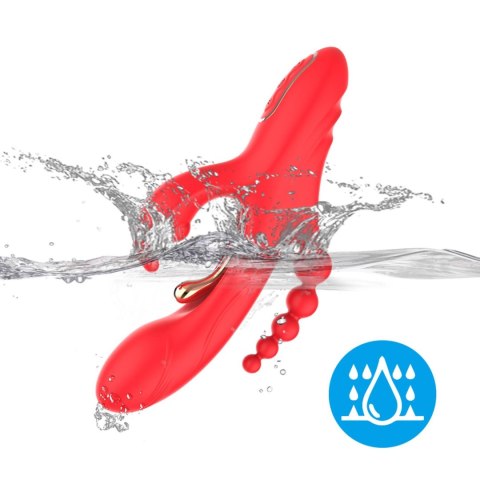 Innowacyjny Wibrator Czteropunktowy Czerwony - TRIDENT RED FOUR-POINT VIBRATION