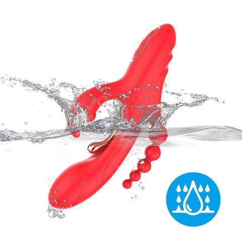 Innowacyjny Wibrator Czteropunktowy Czerwony - TRIDENT RED FOUR-POINT VIBRATION
