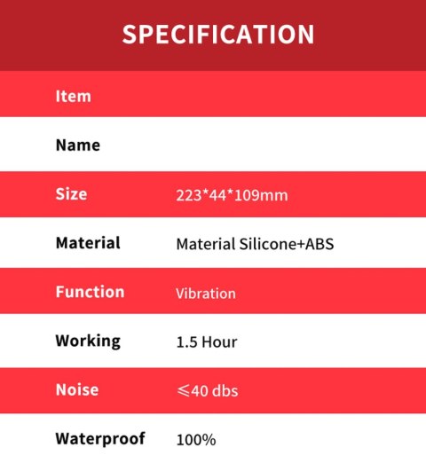 Innowacyjny Wibrator Czteropunktowy Czerwony - TRIDENT RED FOUR-POINT VIBRATION