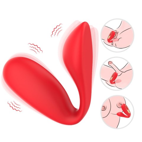 Jajeczko wibrujące czerwone Ultrasonic Wave