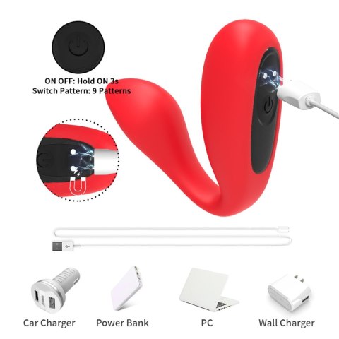 Jajeczko wibrujące czerwone Ultrasonic Wave